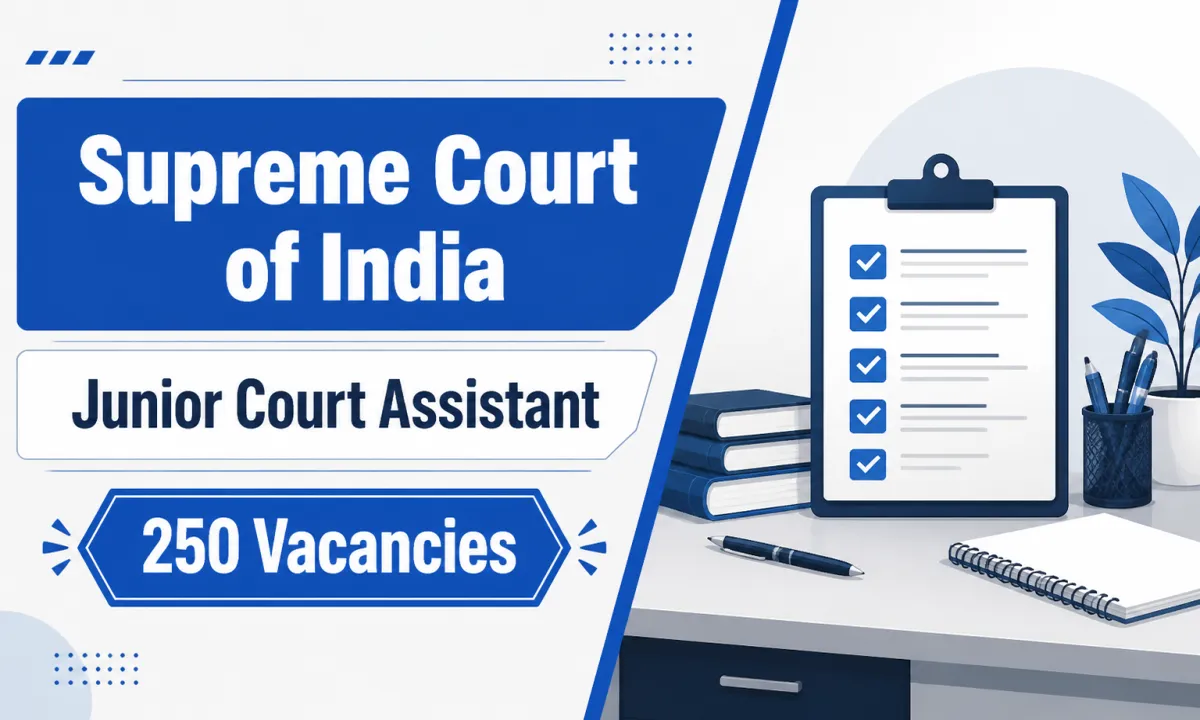 Supreme Court of India Junior Court Assistant Recruitment 2026