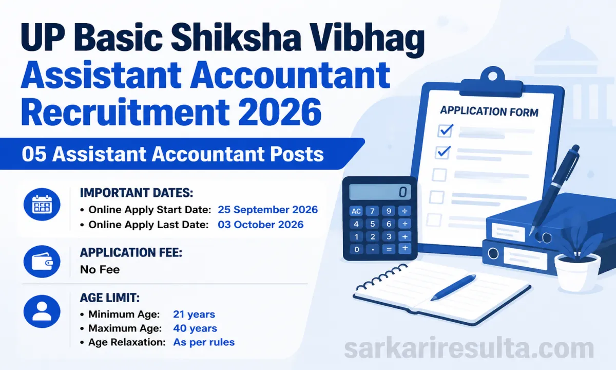 UP Basic Shiksha Vibhag Assistant Accountant Recruitment 2026